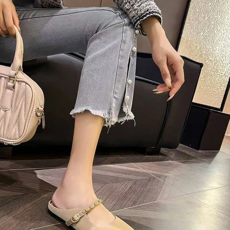 2025 Single shoes Thick Heel Shoes Elegant Classic Retro Square Toe Comfortable Soft Shallow Cut Low Heel Women's Shoes 2