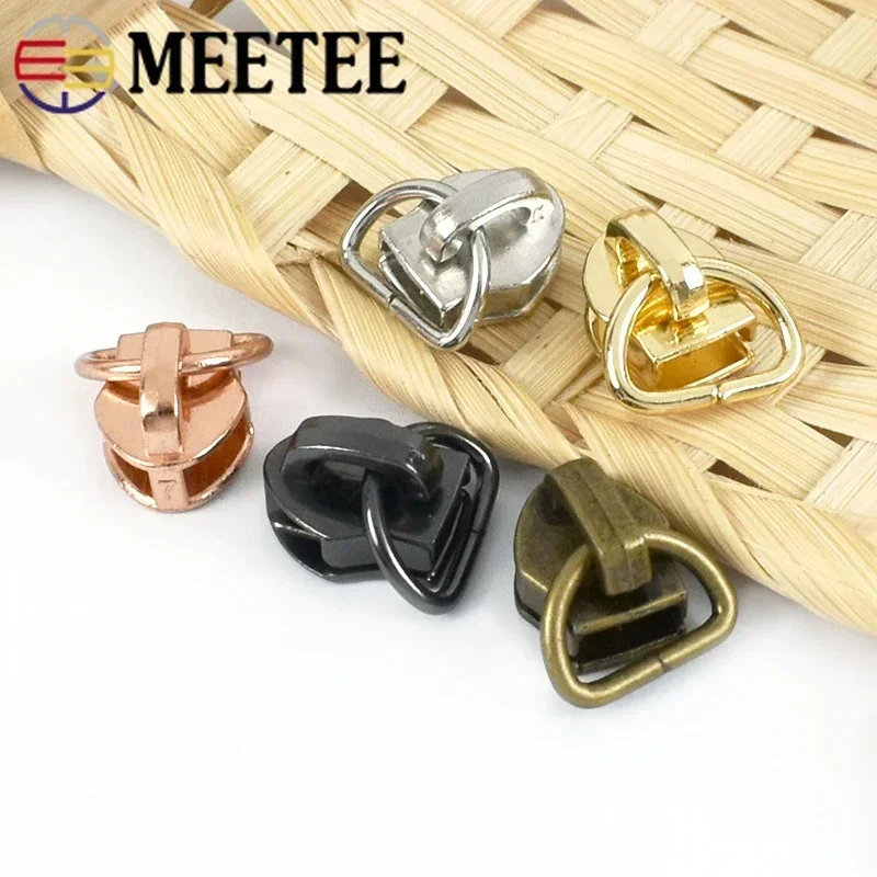 50/100Pcs 5# Zipper Slider Puller Head for Nylon Zippers Bag Clothes Jacket DIY Sewing Accessories