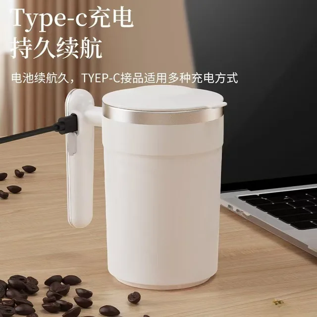 Automatic mixing cup, insulation, intelligent temperature measurement, magnetic electric portable coffee cup, milkshake cup 4