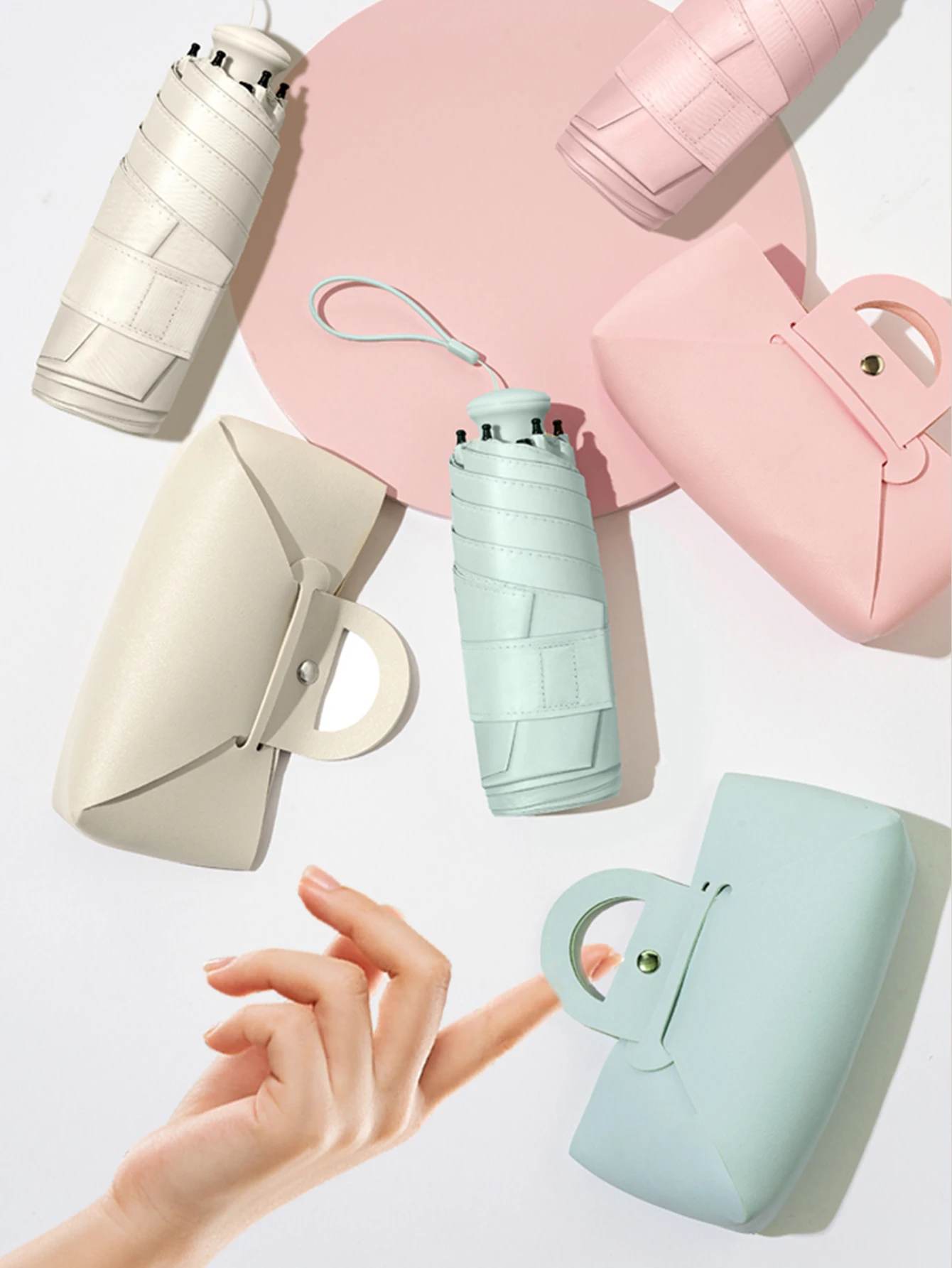 Xiaomi Capsule Umbrella Portable Mini Sunshade Sunscreen Rain Umbrella Rubber Alloy Handle Foldable Sun Rain Dual Use