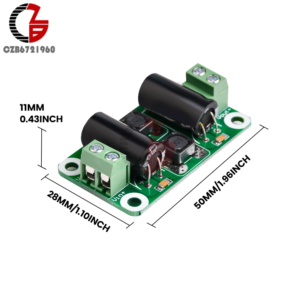 DC 0-50V 25V 전원 필터 보드, 2A 3A 4A 클래스 D 전력 증폭기 모듈 간섭 억제 보드 EMI 억제 보드 DIY