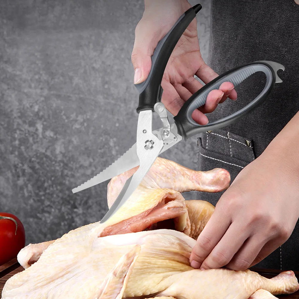 

10pcs Stainless Steel Kitchen Scissors Heavy Duty Removable Poultry Shears for Cutting Chicken Poultry Game Bone Meat Fish