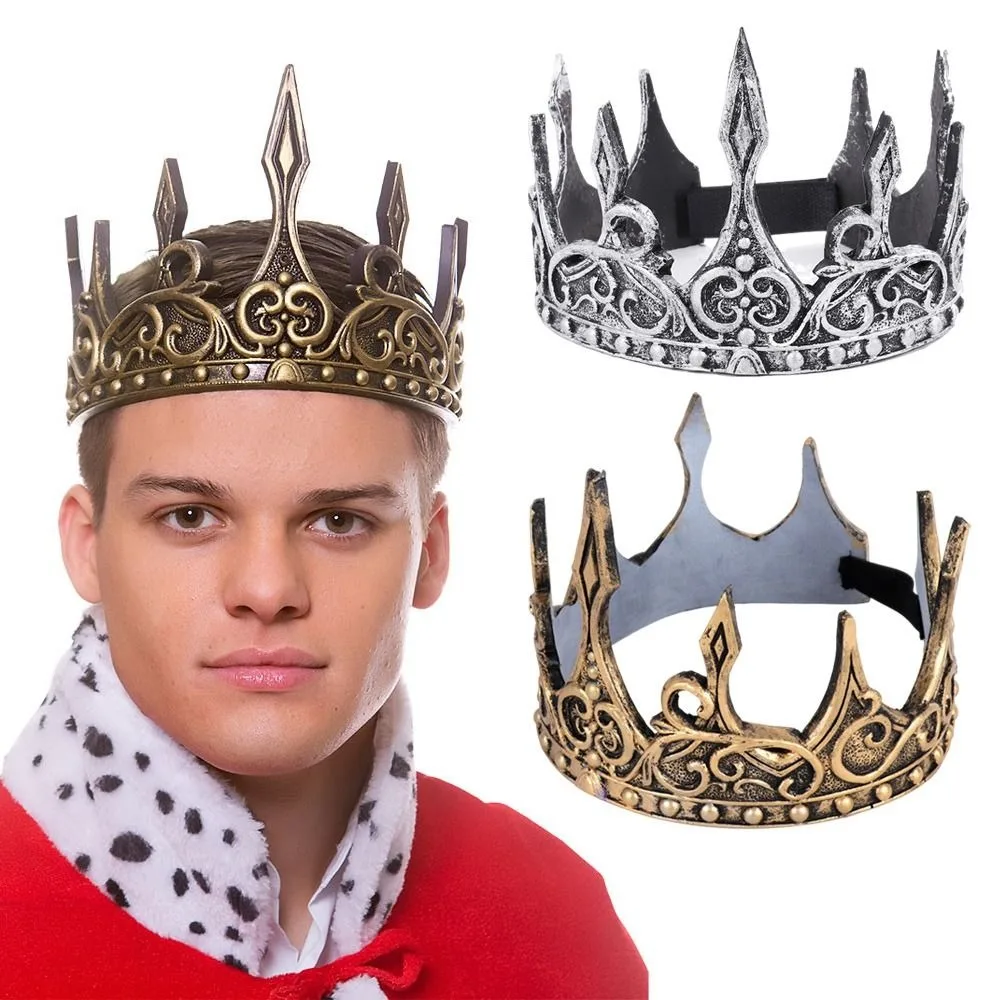 Bufenia King Crown Crown Soft Halloween Men's Stage Performance Costume Accessories