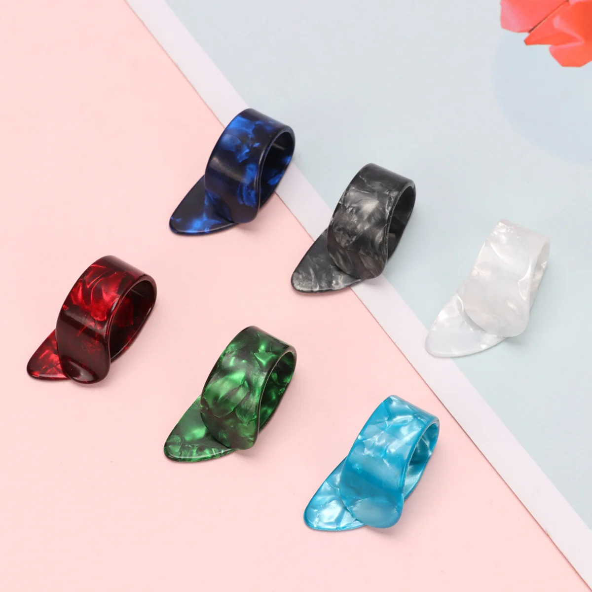 

12pcs Celluloid Guitar Picks Thumb Finger Guitar Picks Finger Picks for Guitar