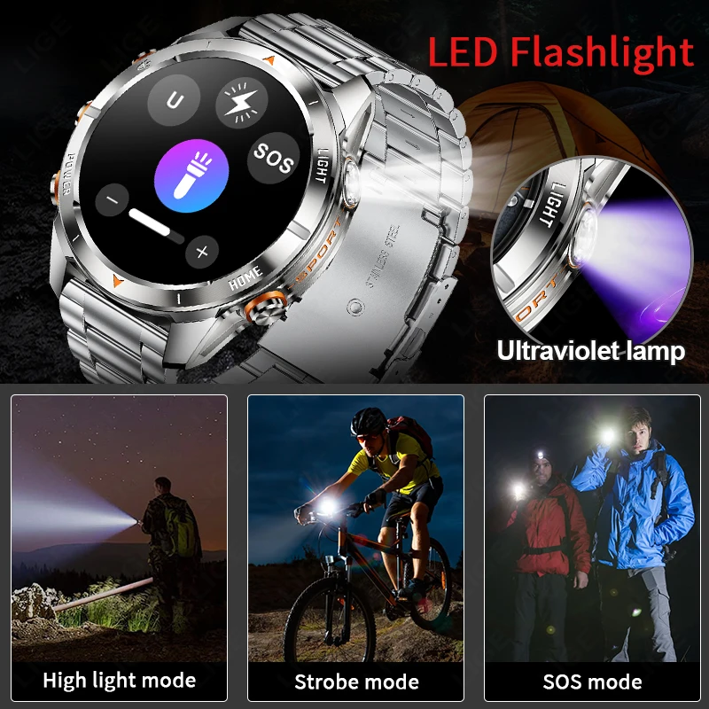LIGE Smart Watch Men Sport Smartwatch Man Bluetooth Call Smartwatches Men Heart Rate Sleep Monitoring Health Smartwatches Hombre