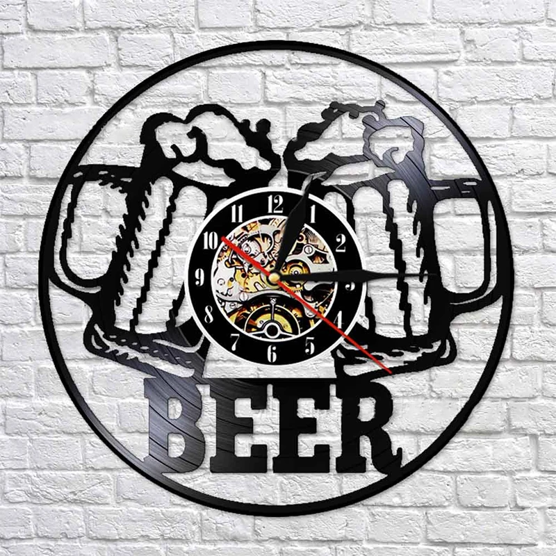 12INCH Vintage Vinyl Record Wall Clock Retro Bar Design Classic Vinyl