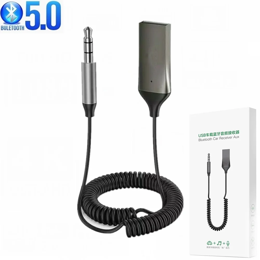 UGREEN Bluetooth Aux Adapter Wireless Car Bluetooth Receiver USB to 3.5mm  Jack Audio Music Mic Handsfree Adapter for Car Speaker