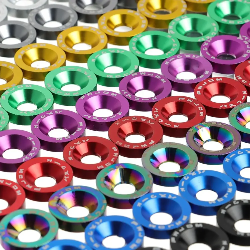 10 Stück dekorative Lenkerschrauben und Unterlegscheiben, 9 Farben, Befestigungsschrauben für die Modifikation von Elektrorollern – Detail 5