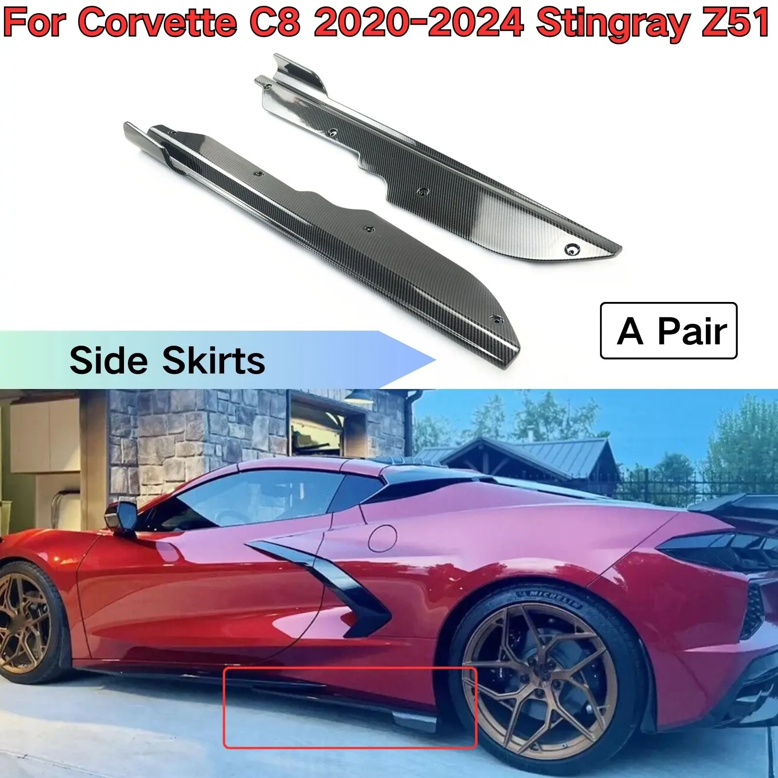 JupesLatralesdeVoiturepourCorvetteC820202024StingrayZ51