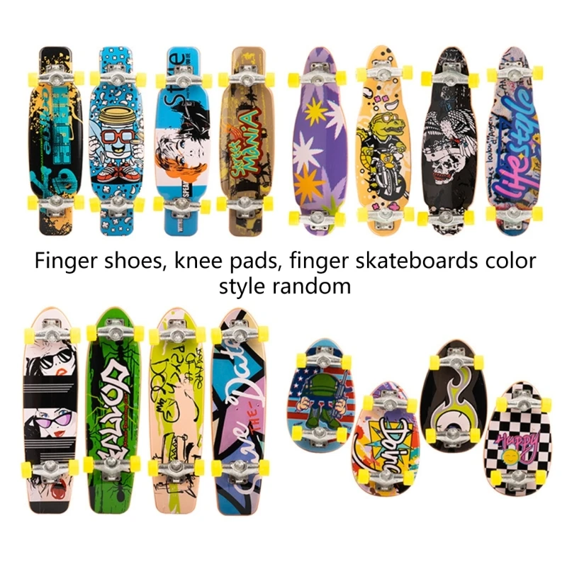 1Set Finger Skate Board Fingerboard Shoes And Pants Finger Toy Set