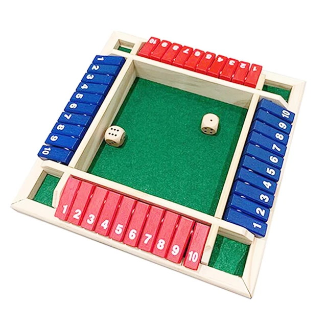 Fechar a caixa jogo de mesa jogo de madeira dados jogo de tabuleiro para 2-4  jogadores fechar a caixa jogo de tabuleiro conjunto de dados festa clube  bebendo jogos - AliExpress