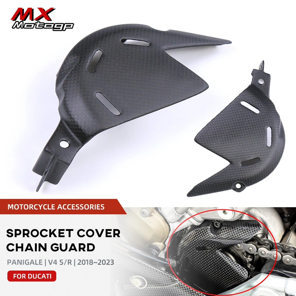 Copri Pignone Moto In Fibra Di Carbonio Per Ducati Panigale V4 V4S V4R Streetfighter V4 18-23 Protezione Catena Motore Motore