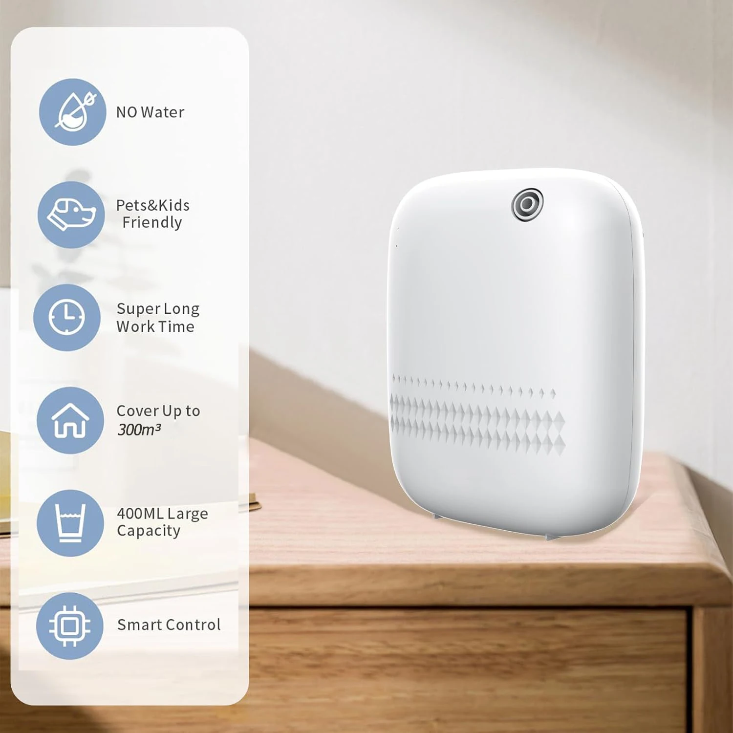 موزع الزيت العطري الذكي للتحكم بالتطبيق بسعة 300 م...