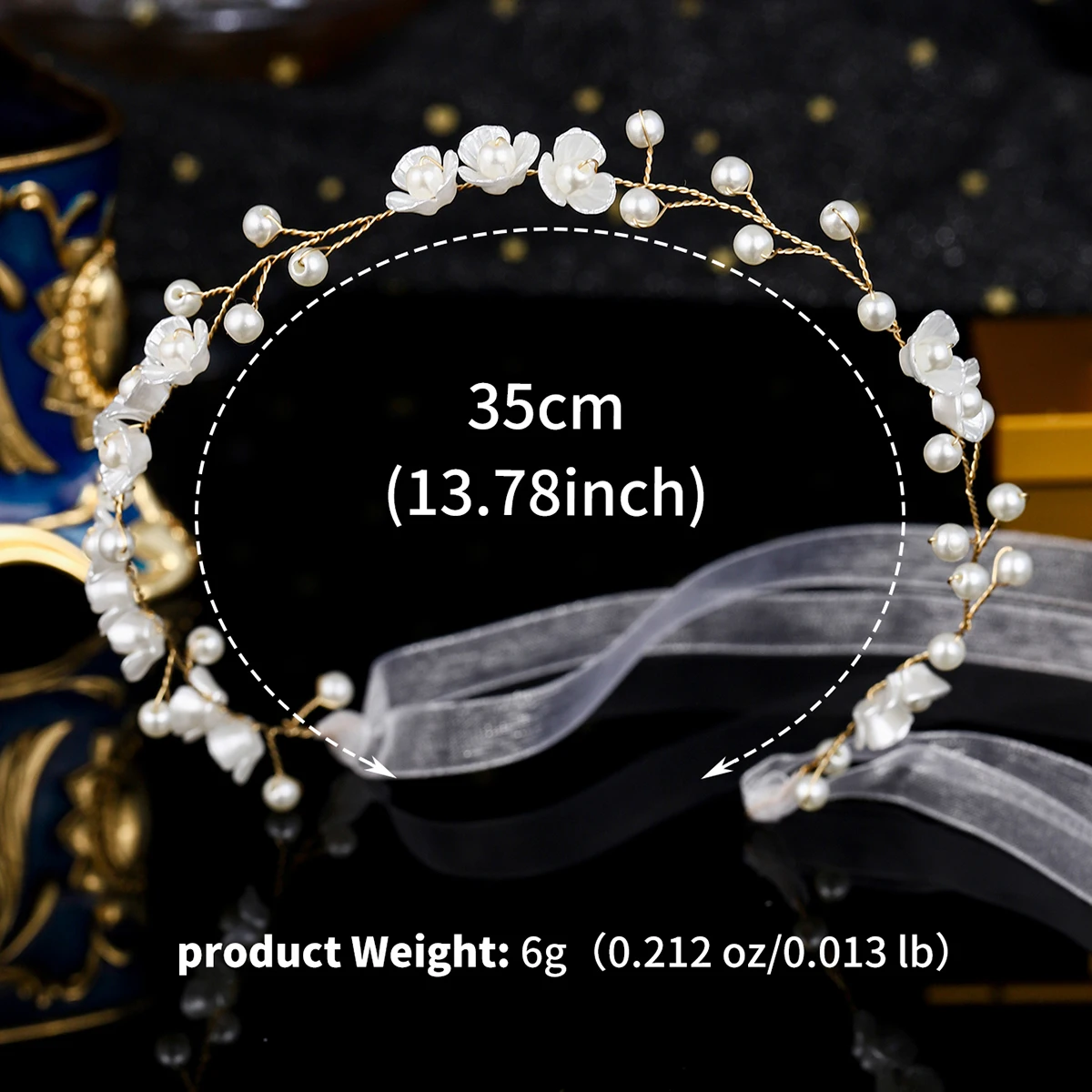 Fashion Golden Handmade Flower Hairband For Women Mori Bridal Wedding Headpieces Party Princess Tiara Hair Accessories