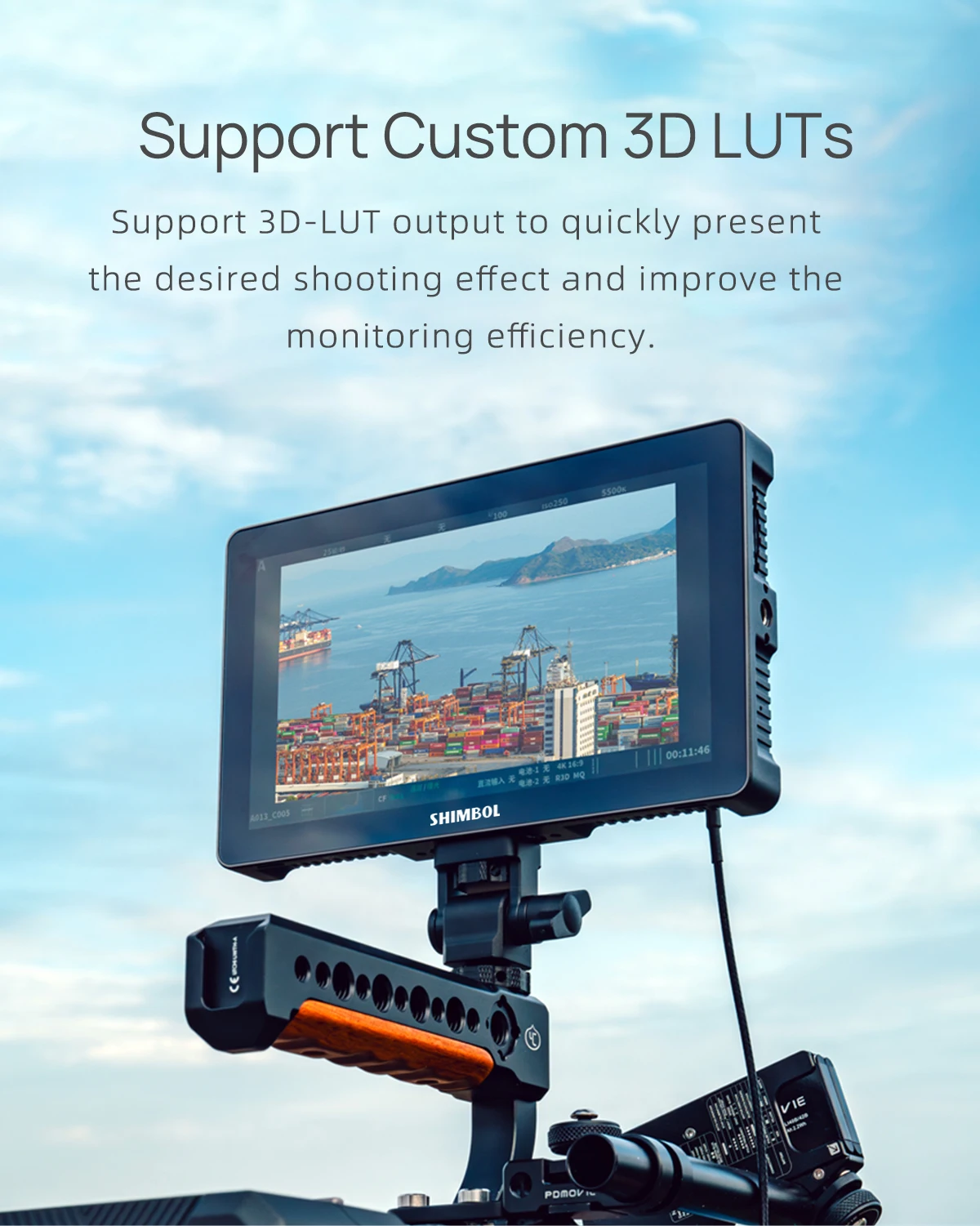 SHIMBOL Memory 7 pro 7'' 2200nits video recording monitor memory 7 pro DCL-P3 Gamut IPS Screen