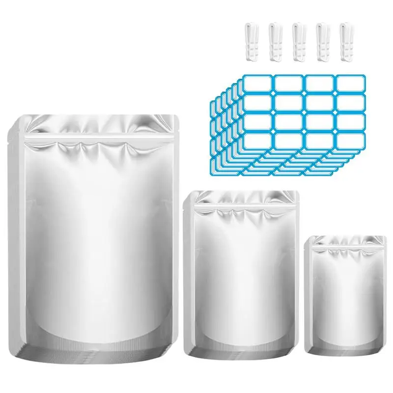 

Mylar Bags Kit 100 Extra Thick Resealable Mylar Bags Reusable Heat Sealable Resealable Airtight Smell Proof Packaging Baggies