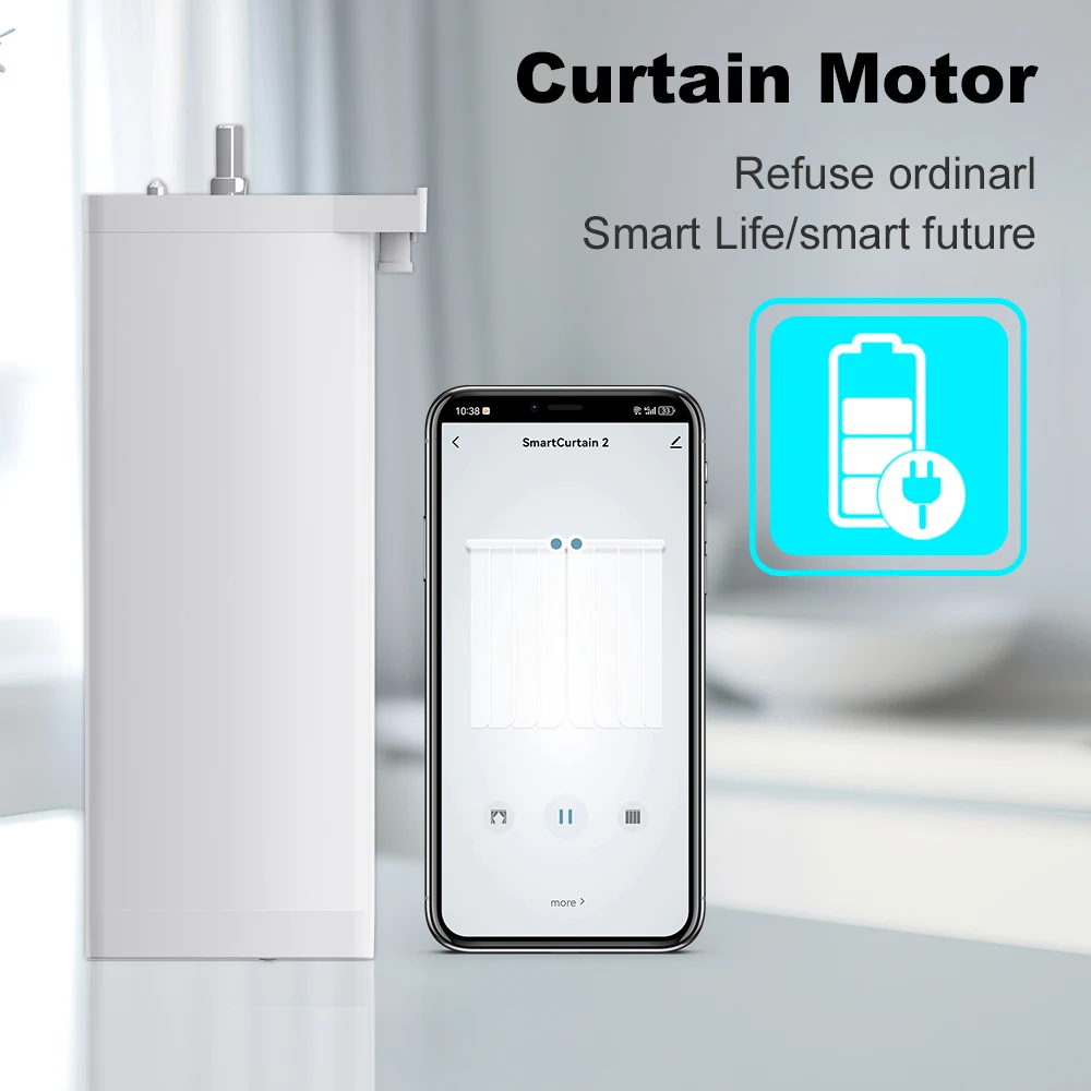 Manhot Tuya Zigbee สมาร์ทผ้าม่านมอเตอร์ 15 ซม.มอเตอร์เงียบชัตเตอร์ไฟฟ้าอัตโนมัติ DIY REMOTE APP Control สําหรับ Alexa Google Home 1