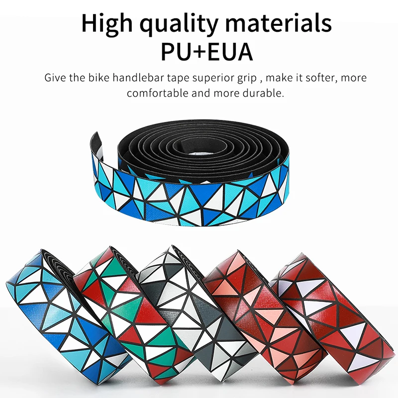 WEST BIKING 1 Pair Anti-Slip MTB Road Bike Handlebar Tape PU Shock Handle Bar Tape Bar End Plugs Racing Bicycle Wrap Tape