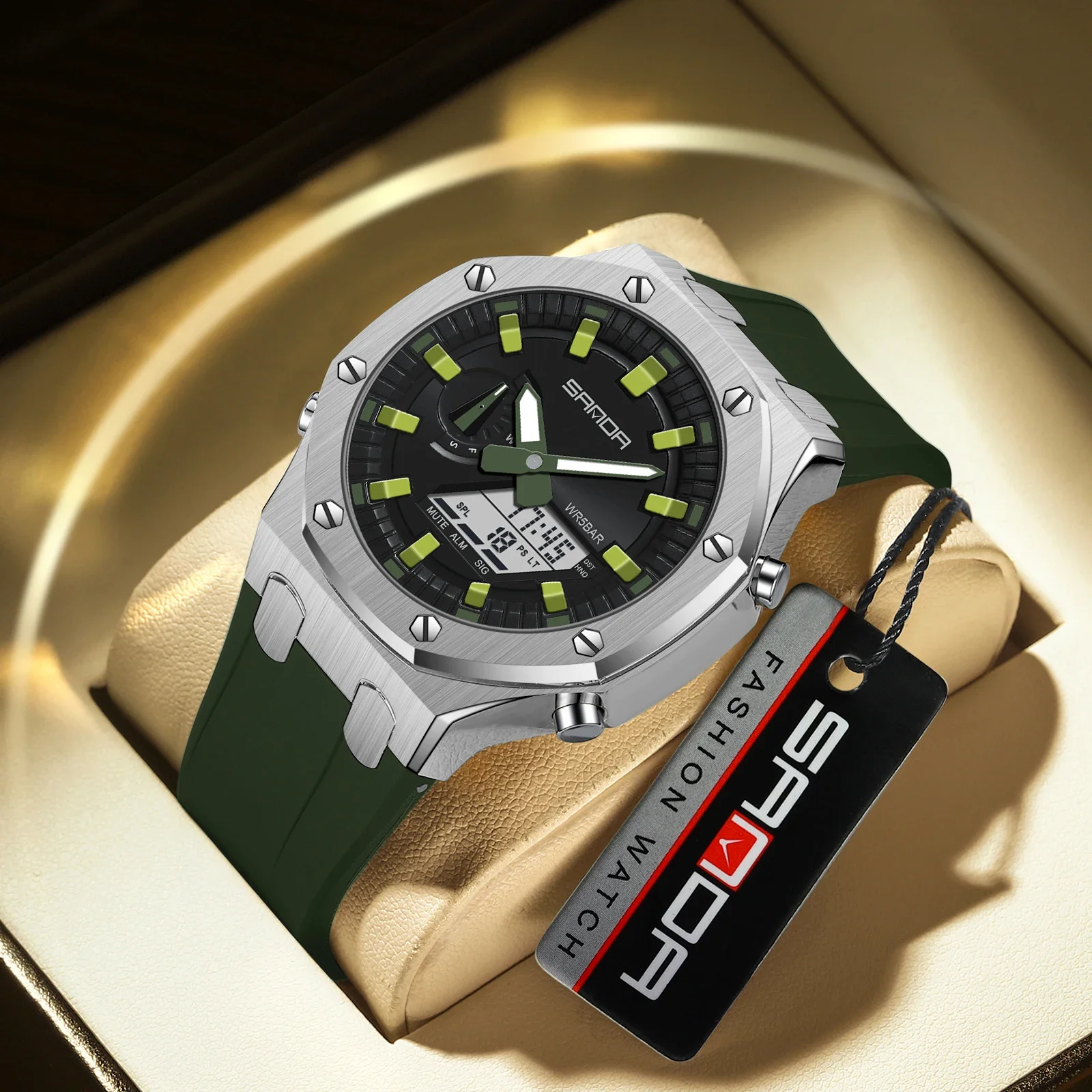 SANDA 3309 Top Brand New Men's Watches 5ATM Waterproof Sport Military Wristwatches Quartz Watch For Men Clock Relogio Masculino