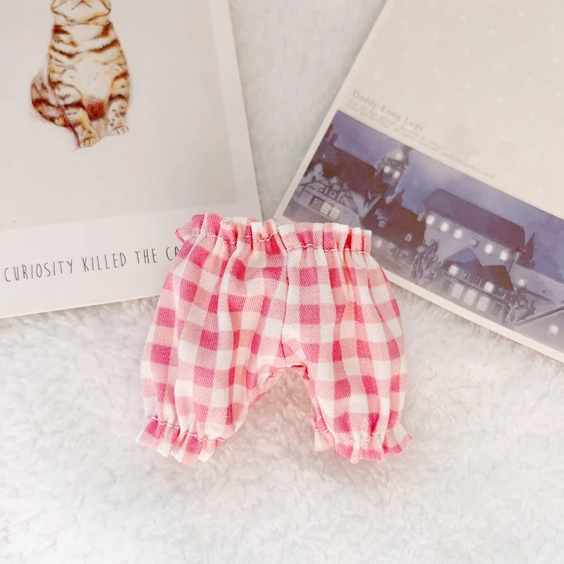 Ropa para muñecas de peluche en miniatura, pantalones bombachos para muñecas Labubu Idol de 17 cm, pantalones cortos, ropa, regalo para niños, accesorios para muñecas