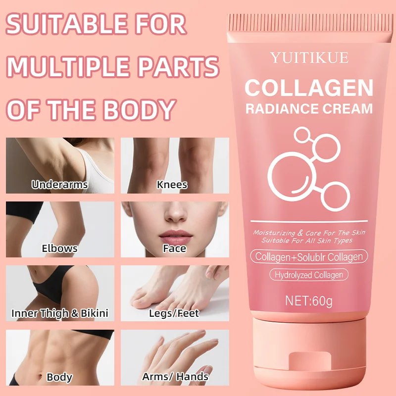 YUITIKUE Collagen Revitalizing Cream - Moisturizing and Skincare, Suitable for All Skin Types, Hydrolyzed Collagen
