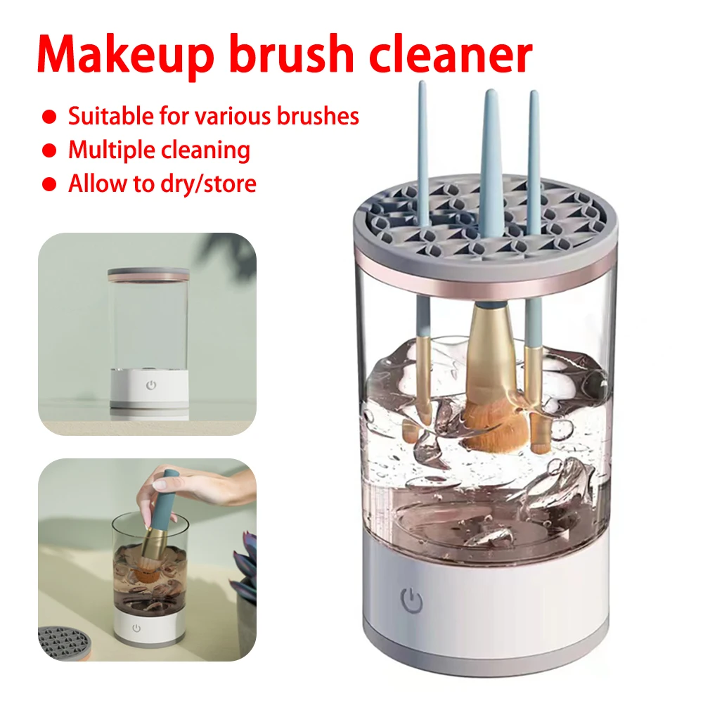 Description Picture 4 of itemElectric Makeup Brush Cleaner Makeup Brushes Portable Usb Cleaning Tool Automatic Makeup Brush Cleaning Stand Device