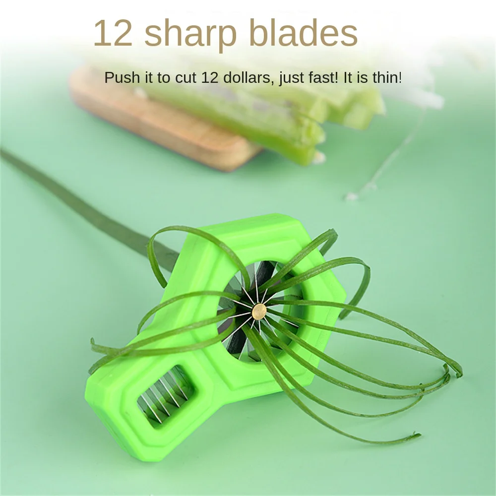 1PC Green Onion Easy Slicer Stainless Steel Vegetables Graters Green Onion Wire Drawing Plum Flower Slicer Kitchen Gadgets_voghion.com