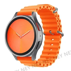 Ocean Blue Silicone Watch Band - Premium 22mm/20mm Strap, Versatile and Stylish Bracelet - 22mm watch band (Orange 08)