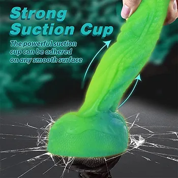Fluorescence Silicone Soft Dragon Dildo luminous Monster Anal Penis Large Anus Expansion Big Butt Plug Dilator for Women 4