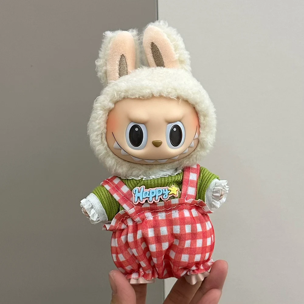 Labubu 17cm Macaron Doll Clothes – Idol Plush Outfit & Accessory Gift Set