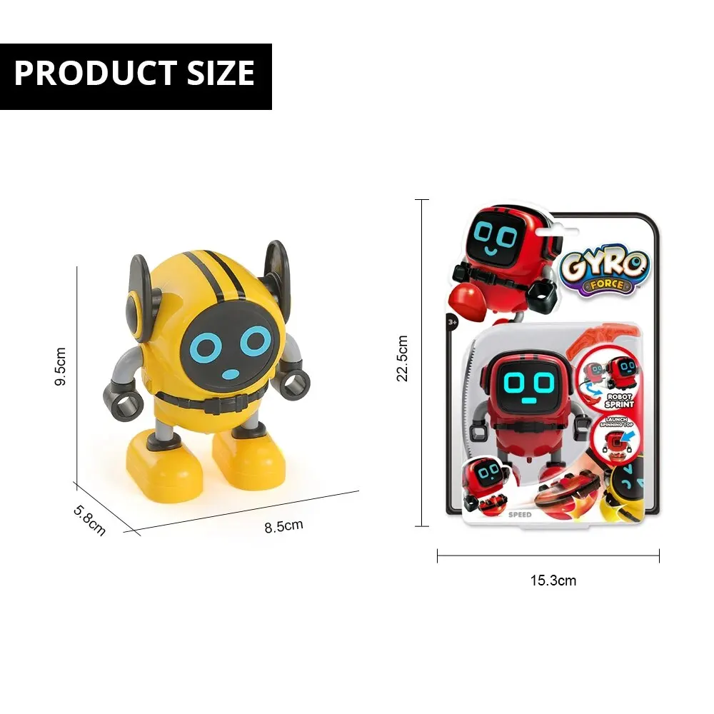 1 Pc Random Novelty Game Toy Spinning Top Robot Battle Gyro Pull Back Car Spinning in Wind Up Gyro Toy for Kids