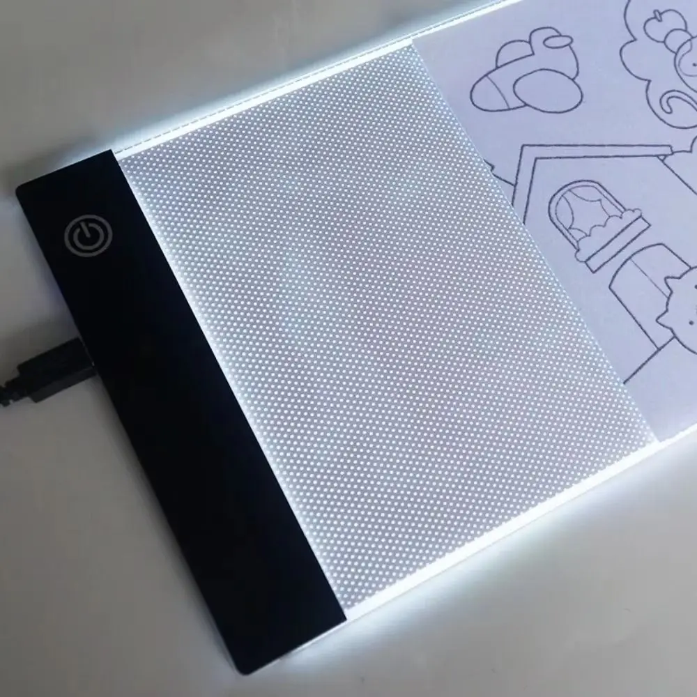 실용적인 A4 전기 드로잉 보드 USB 조절 가능한 밝기 트레이싱 보드 3단계 LED 드로잉 보드 드로잉 트레이싱