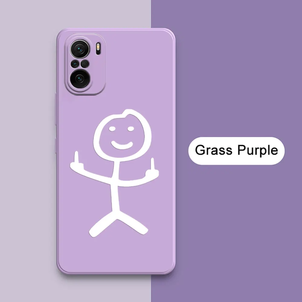 Funny Middle Finger Cute Matchman Case For Xiaomi Poco X7 F7 M7 X4 X5 F6 M6 Pro X3 10T 11T 12T 13T 14T Pro 15 Ultra Phone Cover