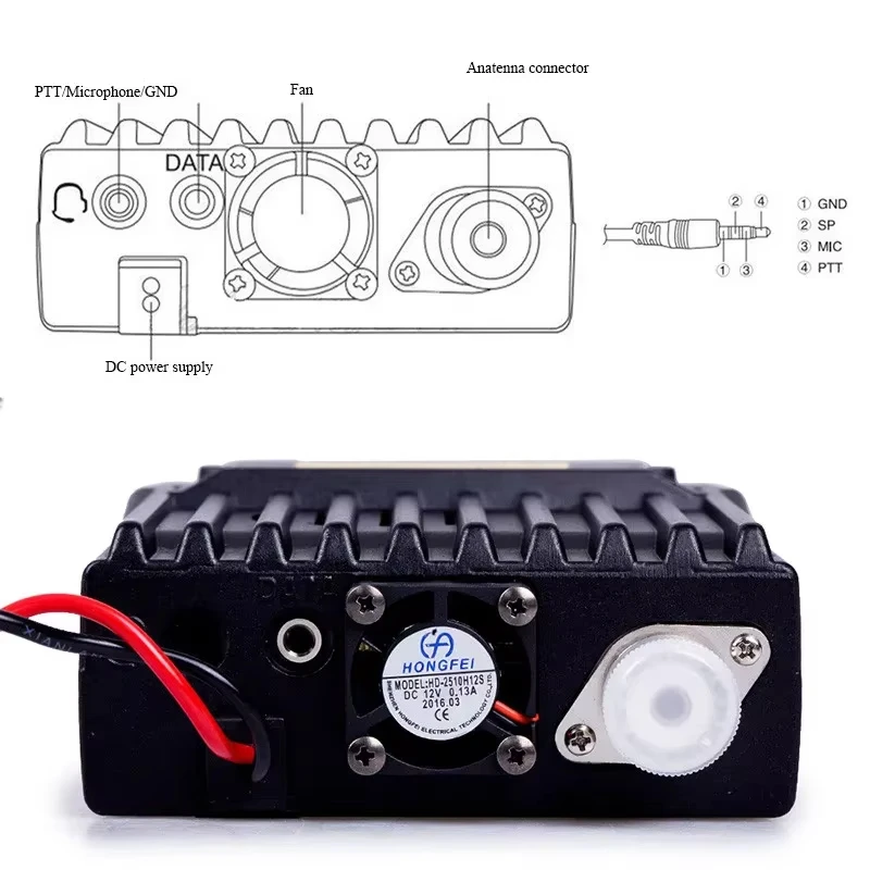 QYT KT 8900D 8900 25W 듀얼 밴드 차량용 무전기 자동차 라디오 2&5톤 VHF UHF 차량 트렁크 햄 원격 스텀&킬 모바일 무전기