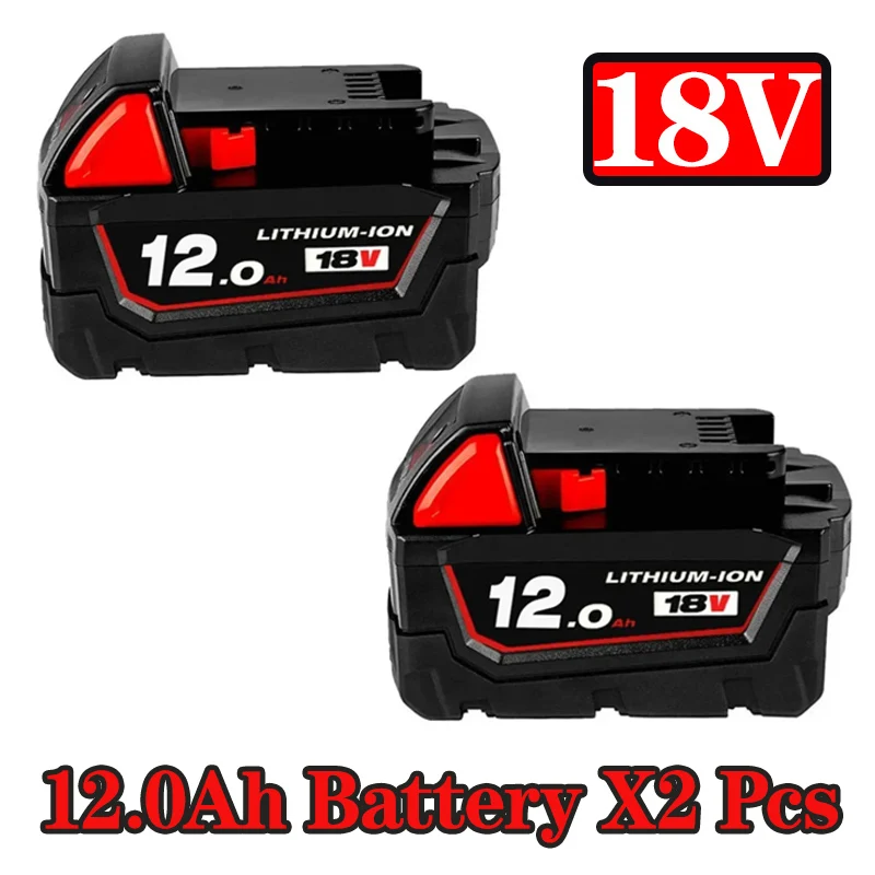 

NEW 18V 12AH For Milwaukee Battery 18B6 18V XC Li-ion 48-11-1860 48-11-1852 48-11-1850 48-11-1840 48-11-1820 Batteries Charger