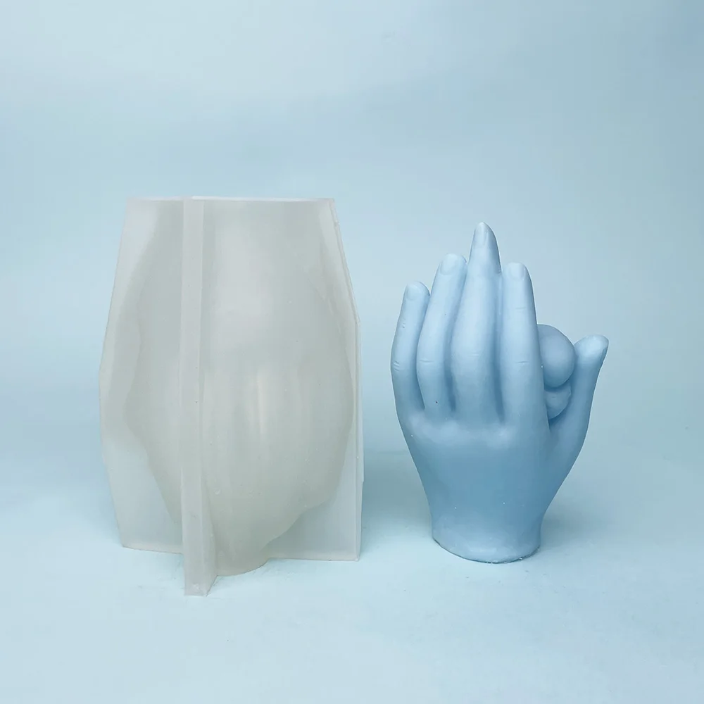 Angel Human Hand Silicone Candle Mold, Palm Baby Soap, Plaster Mould, Kid Chocolate Ice Making, Desk Decor, Mother's Day Gift