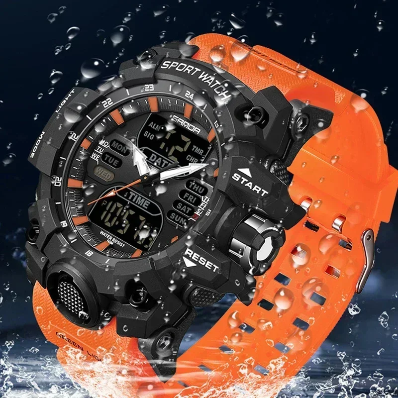 Top Brand Men's Watches Sports Military Quality Waterproof Digital Wristwatches Dual Display Men's Watch Male Gifts Reloj Hombre