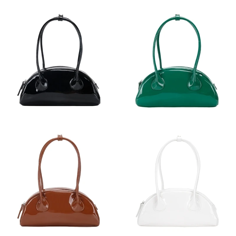 Elegant Top Handle Handbag Underarm Bags PU Shoulder Purse for Women Girls E74B