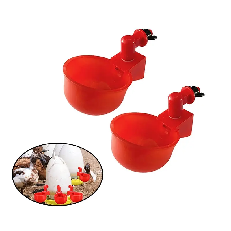 2PcsPoultryDrinkingBowlChickenDuckAutomaticWaterDispenserHome