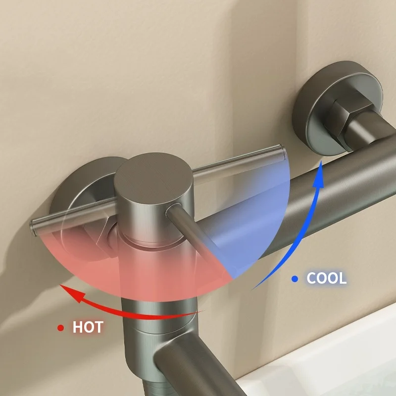 Bathtub Faucet Shower Bathroom with Swivel Tub Spout and Handhold Shower Brass Wall Mounted Hot Cold Water Mixer Bath Tap 5