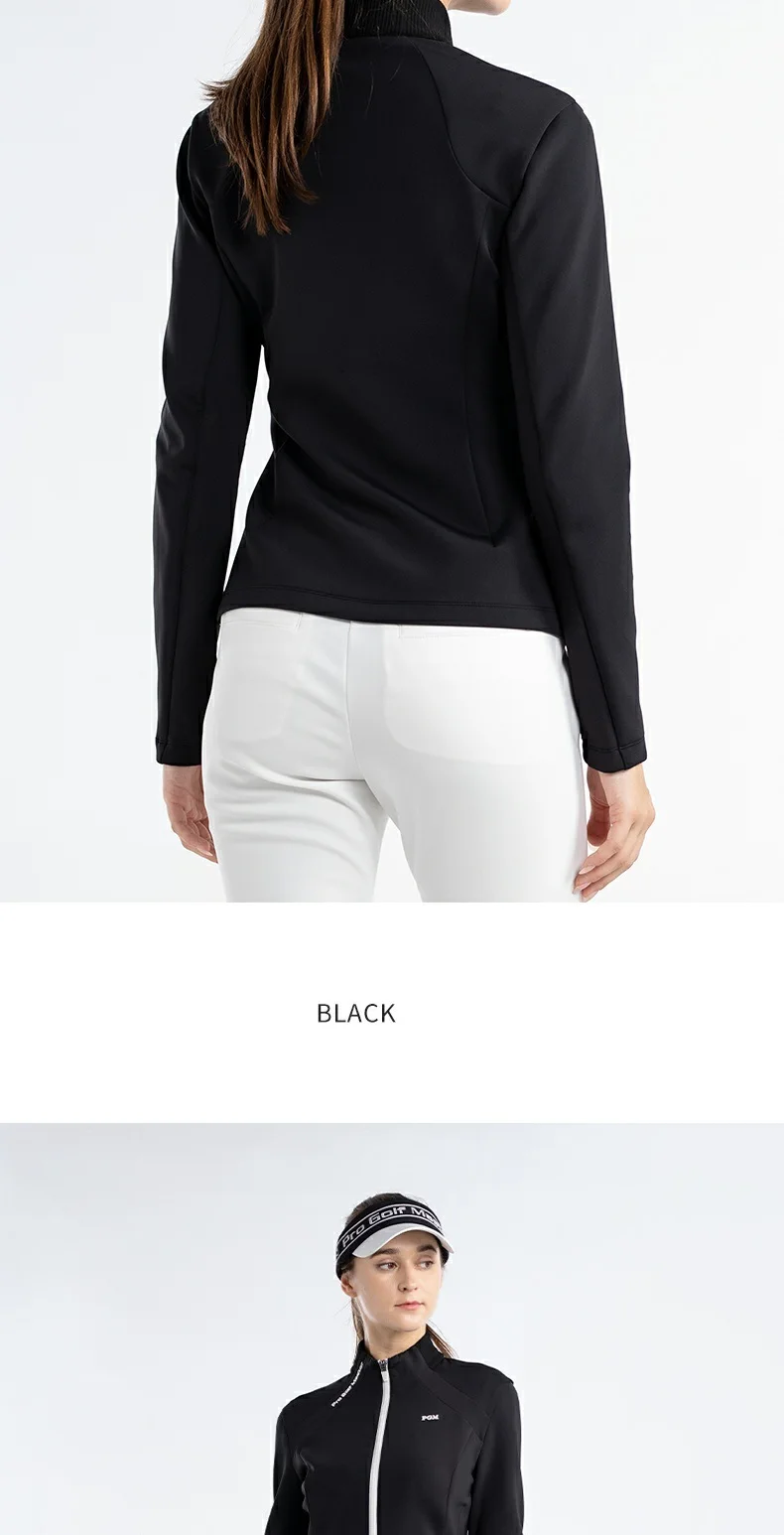 PGM Ladies Long Sleeve Golf Jacket Women Warm Zipper Pocket