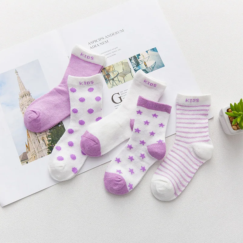 5 Pairs/lot 0 to 7 Years Spring Summer Thin Mesh Socks for Girls Boys Cute Animal Children's Thin Sock Baby Newborn Short Socks childrens socks