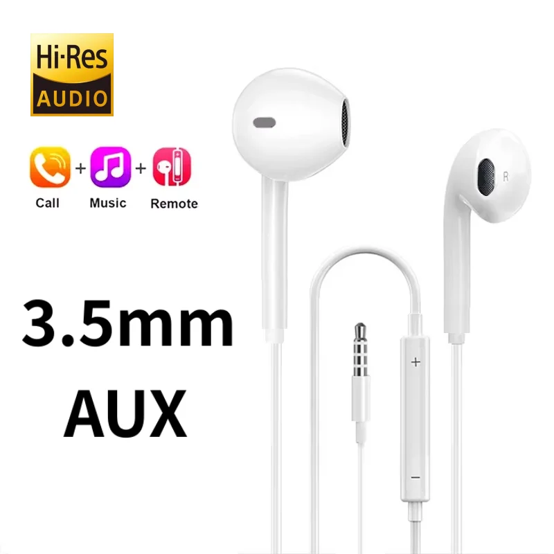 High-Quality Type C Wired In-Ear Earphones with 3.5mm Jack