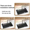 Large Single Slot Embossed Stainless Steel Waterfall Kitchen Sink  Household Wash basin Dishwashing  Sink For Kitchen 6