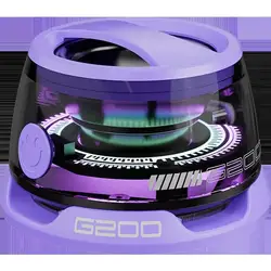 Portable RGB Light Wireless Bluetooth Speaker with Magnetic Phone Holder and 7 - Hour Playback (Purple)