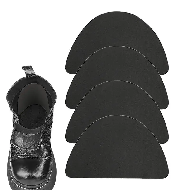 

Shoe Heel Protectors Protective PU Self Adhesive Heel Pads 4pcs Ergonomic Heel Cushions Wear Resistant Shoe Supplies for Boots