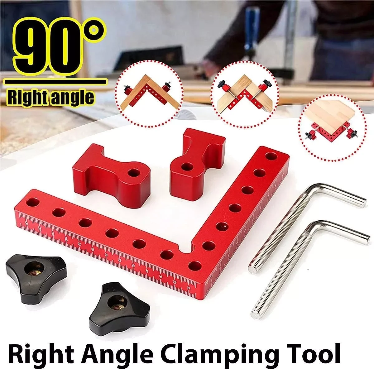 Clamping Squares Plus & Csp Clamps 90 degree woodworking jig positioning assisted precision square splicing  Dropshipping 90 degree positioning squares l type corner clamp aluminium alloy corner clamping square clamps straight drop ship