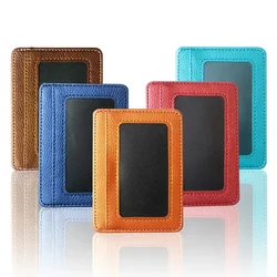 Slim PU Leather Minimalist Wallet with Multi Card Slots and ID Holder (1pcs random color)