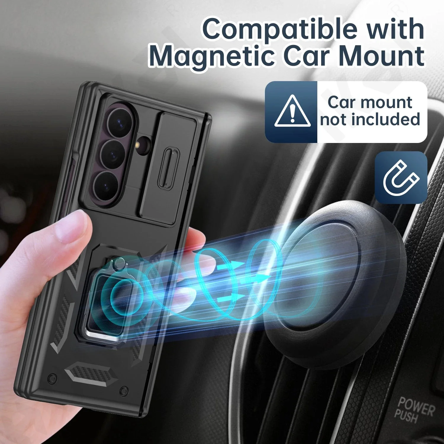 Ultimate Full Armor Sliding Camera Cover with 360° Support Ring & TPU Protection