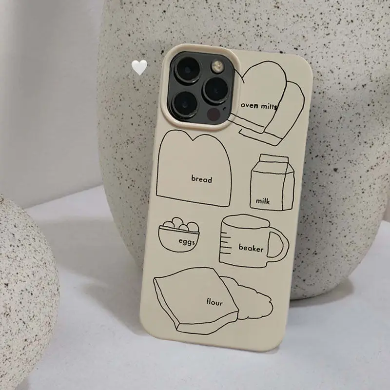 Funny Line Food Cute Phone Case For iPhone